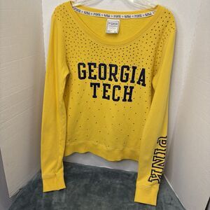 Vintage Victorias Secret Pink Embellished Georgia Tech Sweatshirt Collegiate